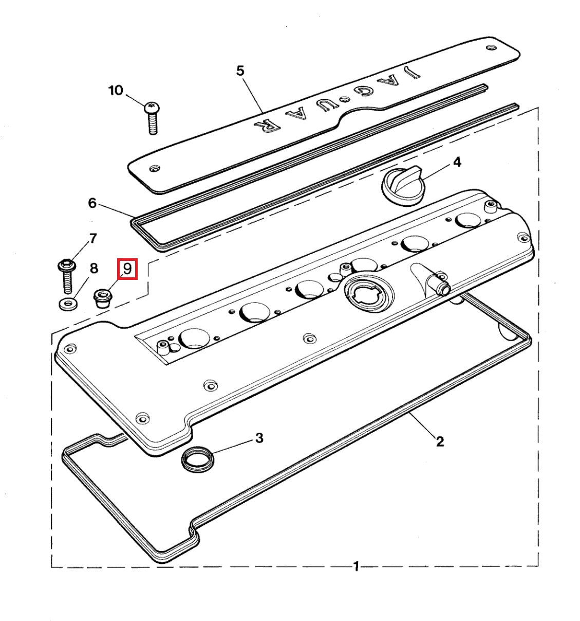 Jaguar XJS Engine Valve Abdeckung Washer Seal Set Of 13 Black NBC2575CA
