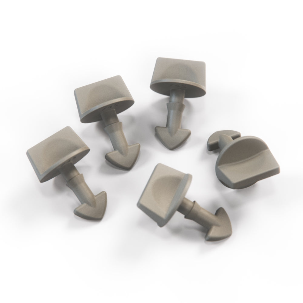 Jaguar XJS Scheinwerfer Access Abdeckung / Turnbuckle Stud Set Of 5 alle Farben BCC3594 – Nimbus Gray