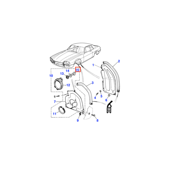Jaguar XJS Scheinwerfer Access Abdeckung / Turnbuckle Stud Set Of 5 alle Farben BCC3594