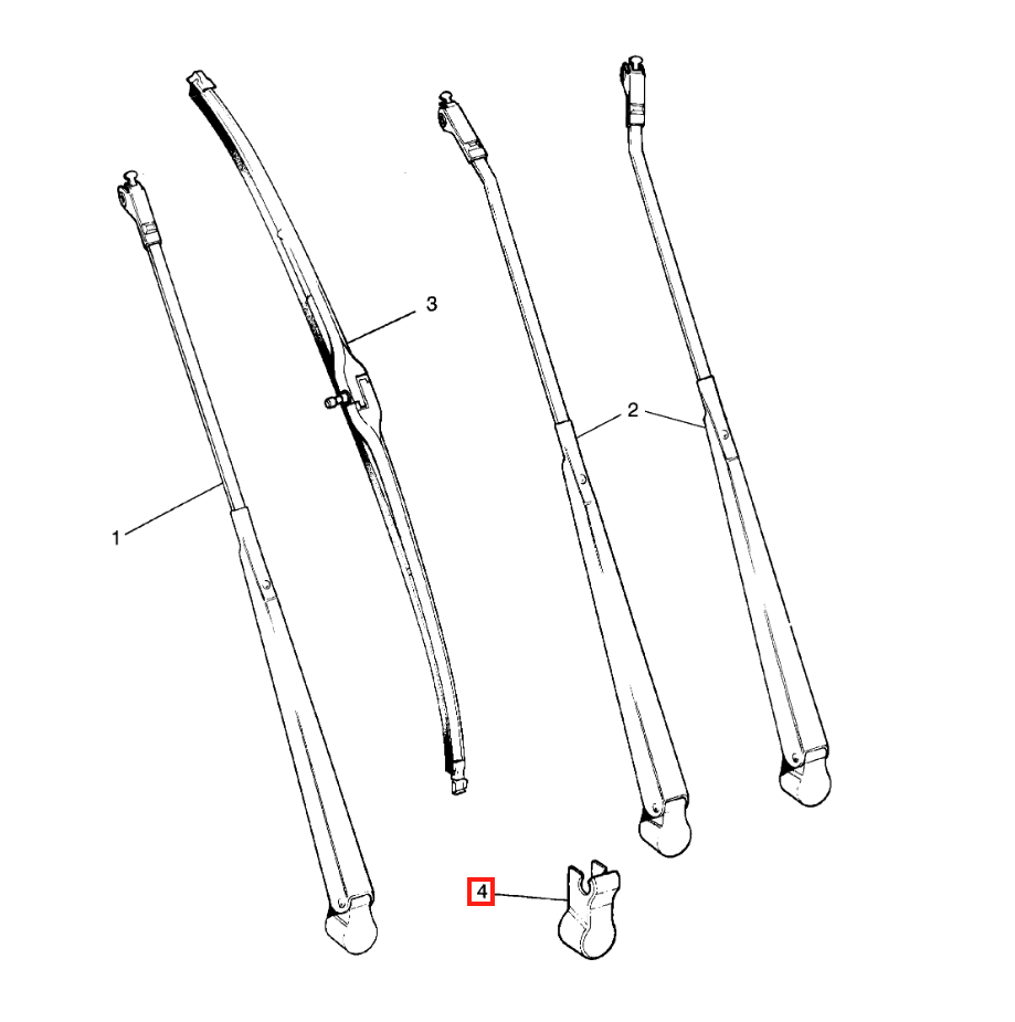Jaguar XJS Series 3 Wiper Arm Abdeckung 2er-Set Black BAU1124