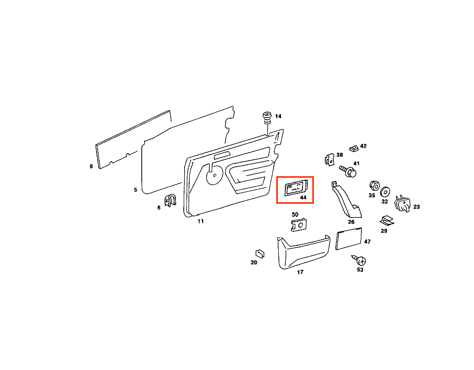 Mercedes Benz 190 W201 Electric Seat Control Switch Abdeckung links/rechts schwarz A2017660191 / A2017660291