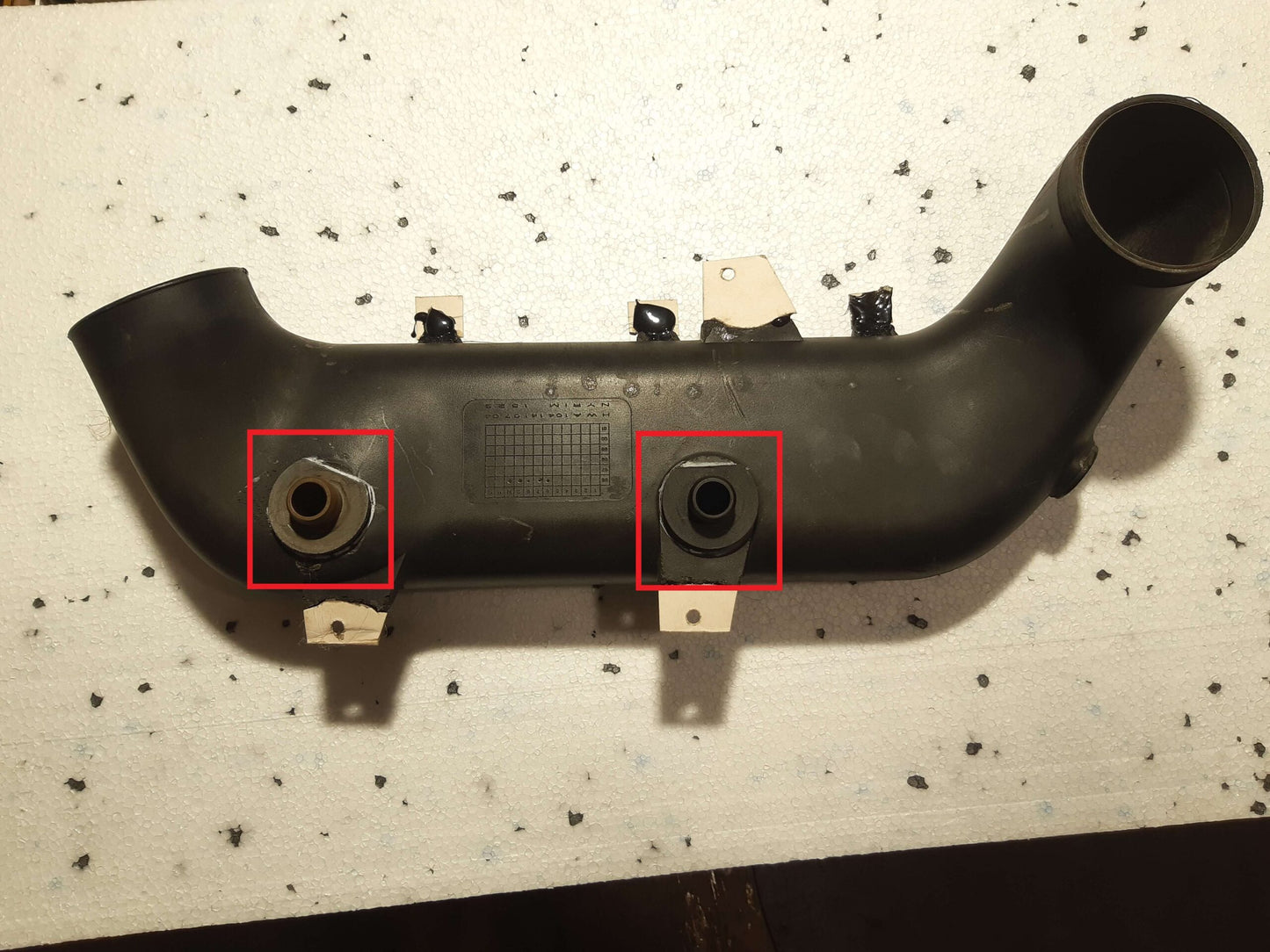 Mercedes Benz W124 E36 W202 C36 W210 E36 AMG M104 3.6l Intake Breather Fitting Set Of 2 schwarz HWA1041410104