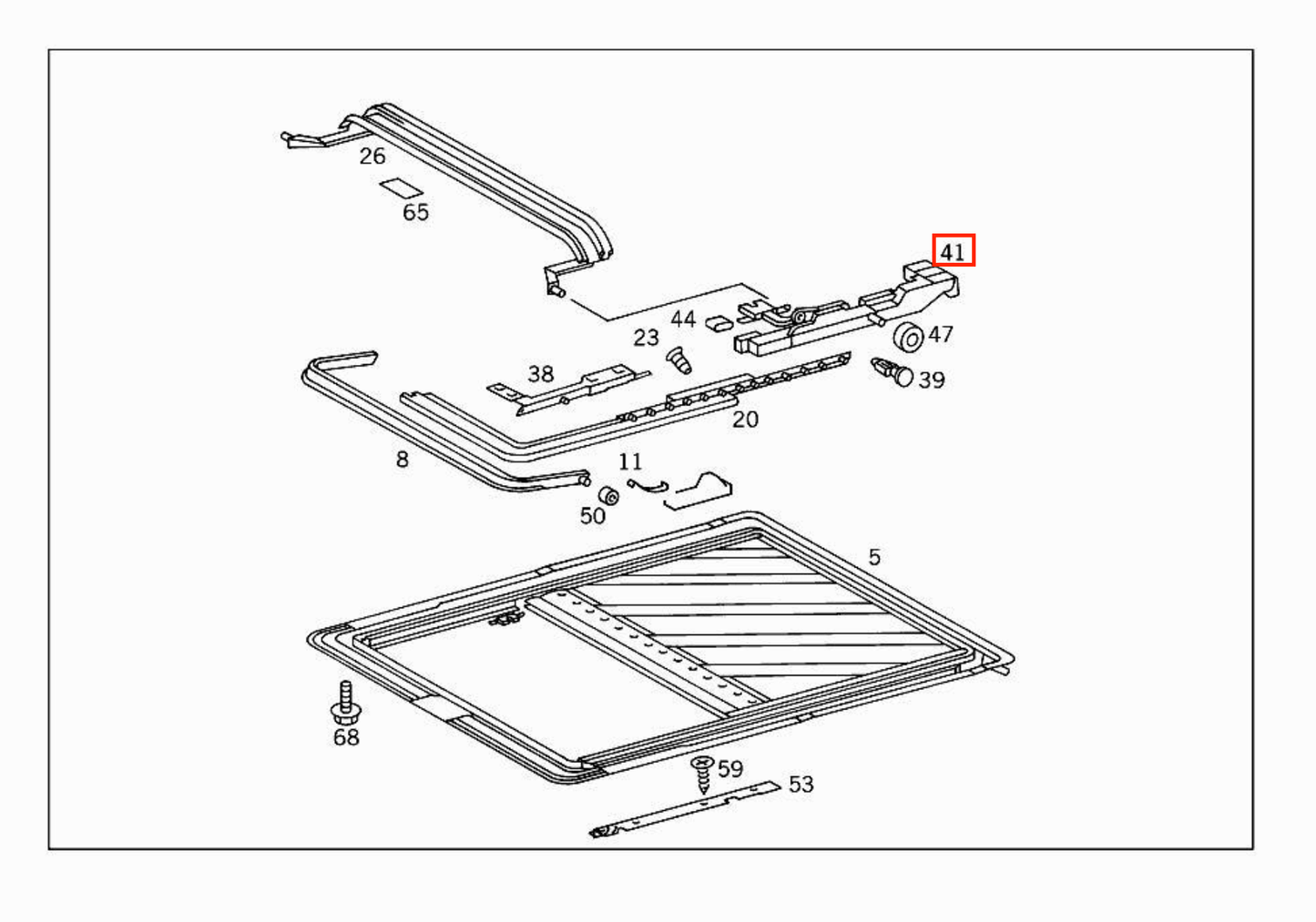 Mercedes-Benz W202 / S202 Sunroof Holder Stroke Lifting Angle Repair Set Of 2 Left And Right A2027801112 / A2027801012