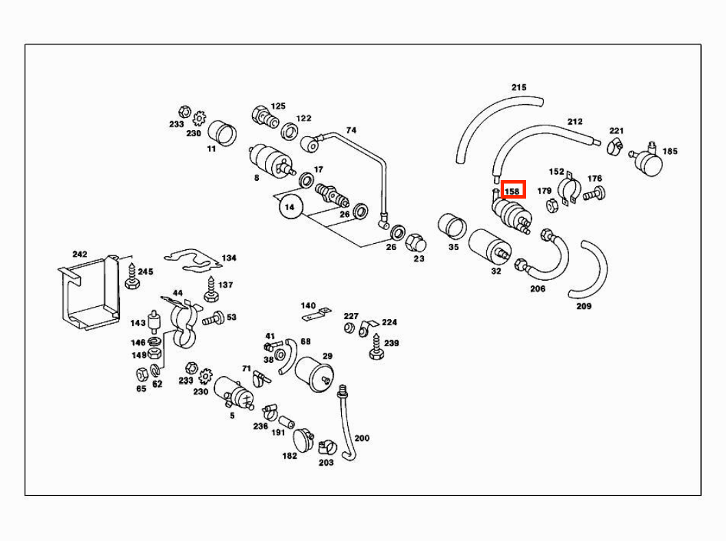 Mercedes / Ferrari Fuel Pressure Accumulator With Two M14x1.5 Threads A0004760121 / 113978