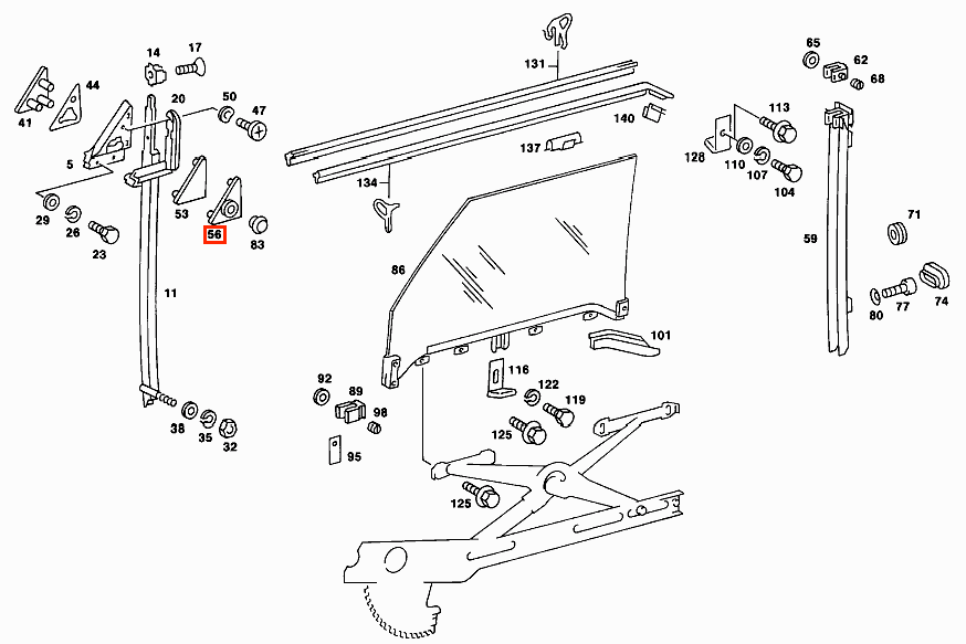 Mercedes R107 Spiegeldreieck Abdeckung links/rechts Or Chrome A1077250711 / A1077250811
