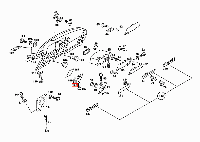 Mercedes R107 Dashboard Front Speaker Gitter links/rechts A1076800739 / A1076800839