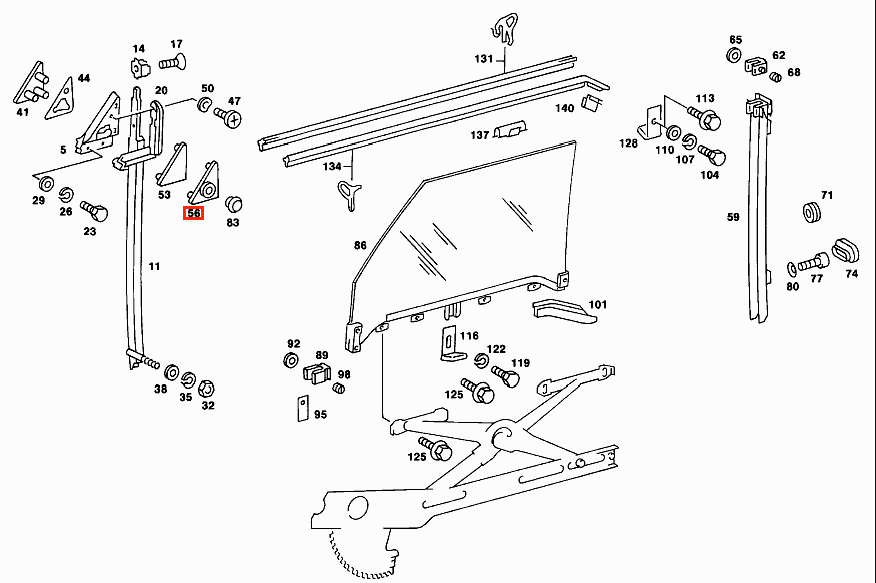 Mercedes R107 Interior Mirror Triangle Abdeckung links/rechts schwarz Or Chrome A1077250711 / A1077250811