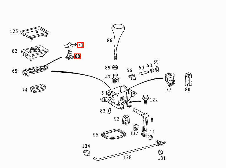 Mercedes R107 R129 W124 W126 W201 Driving Mode Switch Selector Button A1245450237 & A2015450042