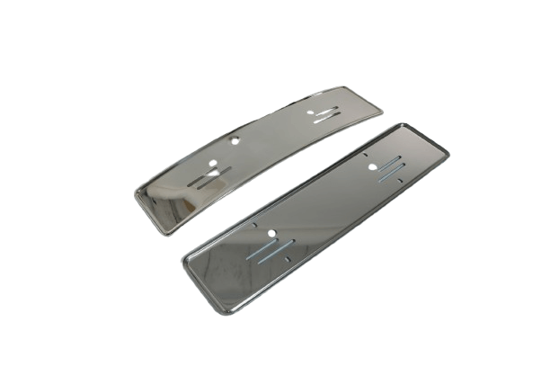 Mercedes R107 / W114 / W115 / W116 / W123 License Plate Frame Set Of 2 Front And Rear A1238170378 / A1158170078