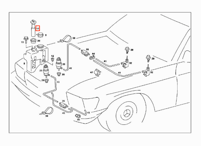 Mercedes R107 / W124 / W126 Water Level Sensor A1265401017