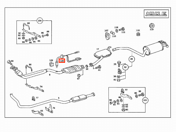 Mercedes R107 / W124 / W201 Lambda Probe A0065429617 / A0095424117