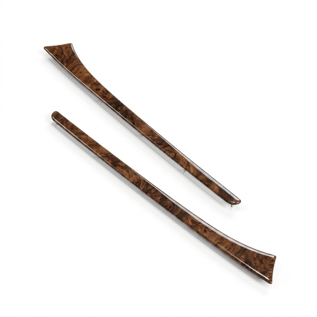 Mercedes R129 Door Card Wooden Verkleidung Set of 2 Left And Right Zebrano / Walnut A1297200722 A1297200822