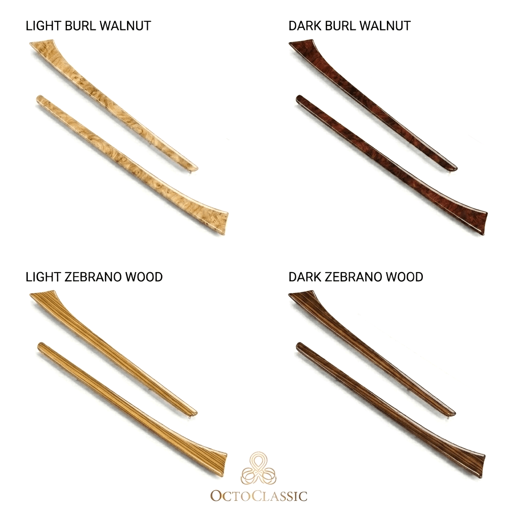 Mercedes R129 Door Card Wooden Verkleidung Set of 2 Left And Right Zebrano / Walnut A1297200722 A1297200822