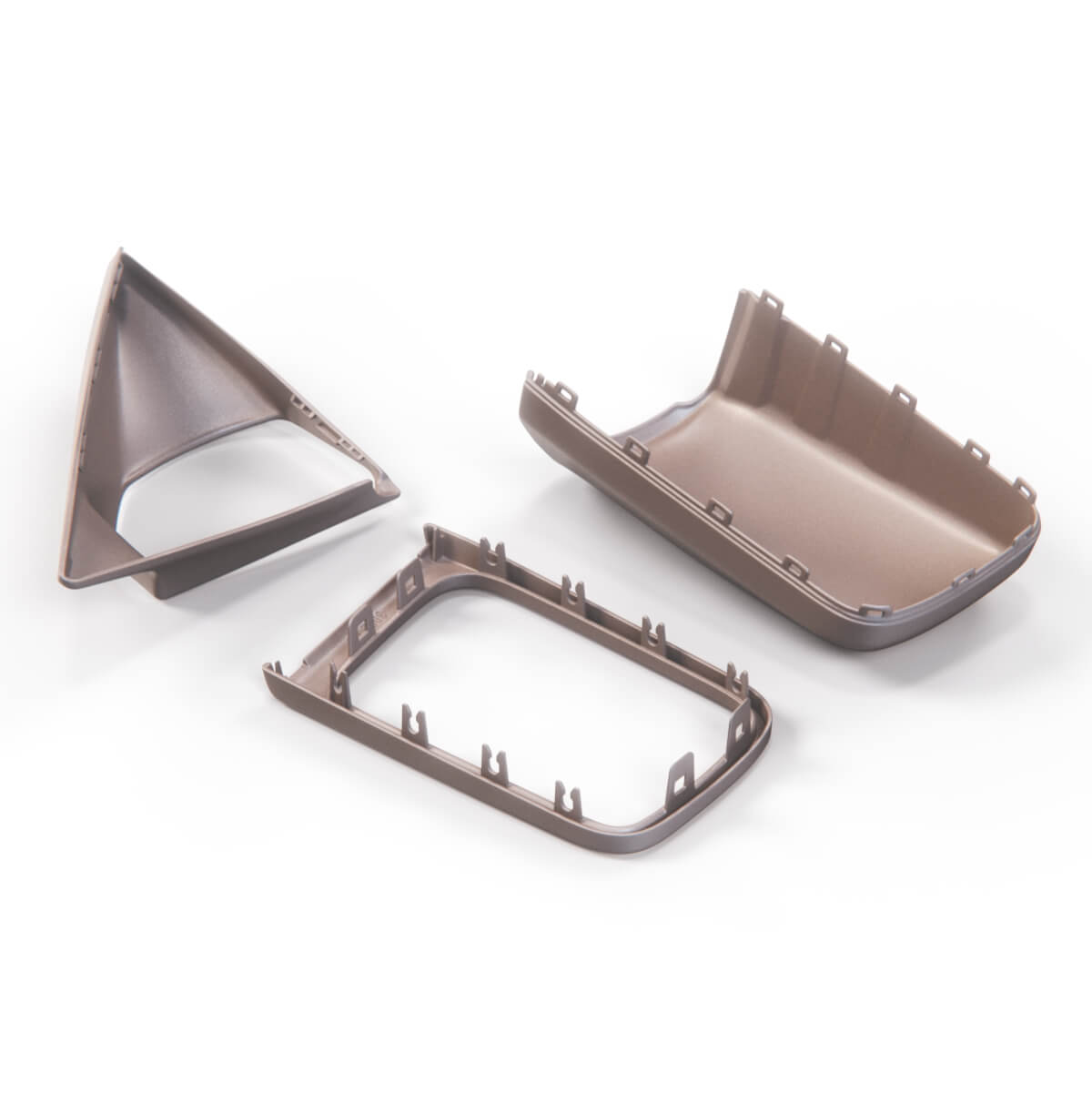 Mercedes R129 Mirror Housing Set Of 3 Pieces A1298110260 A1298110261 A1298110221