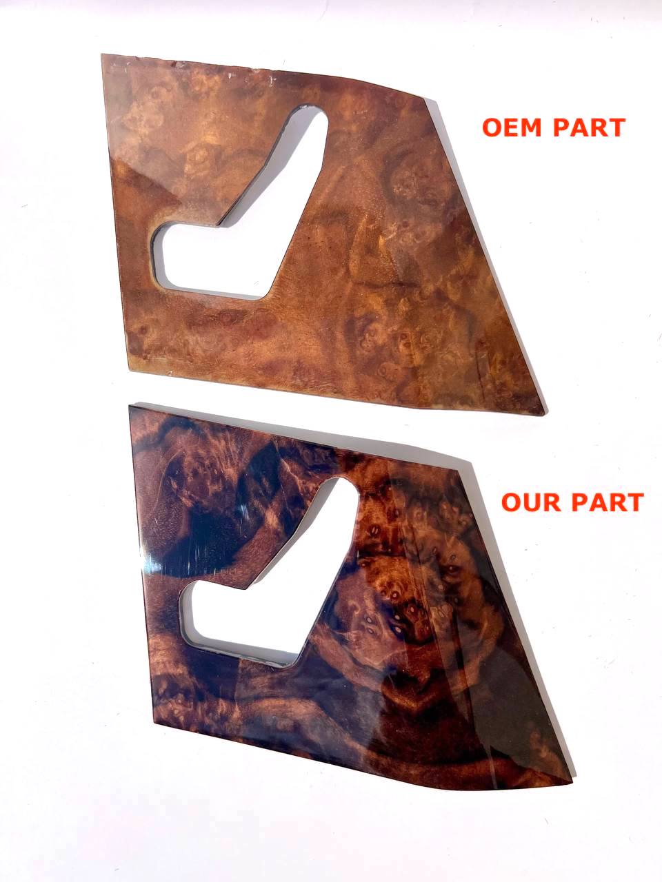 Mercedes R129 Pre Lift NEW Seat Switch Panel Verkleidung links/rechts Wood A1297200122 / A1297200222