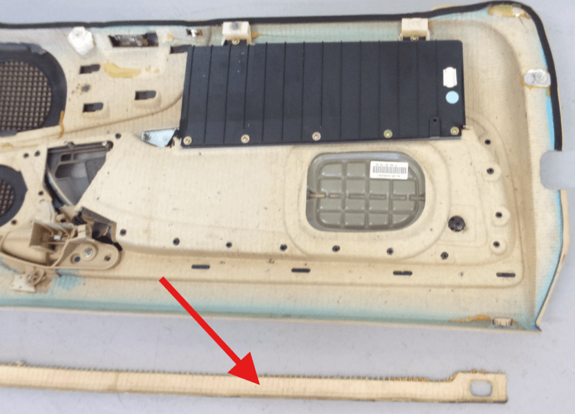 Mercedes R129 SL Facelift Door Panel Repair Kit Mounting Rail schwarz