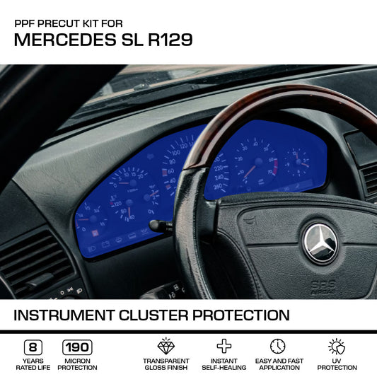 Mercedes R129 SL - PPF Paint Protection Film Precut - Instrument Cluster protection