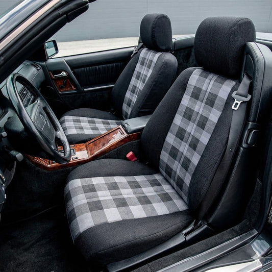 Mercedes R129 SL Pre-facelift Textile Checkered Seat Abdeckungs