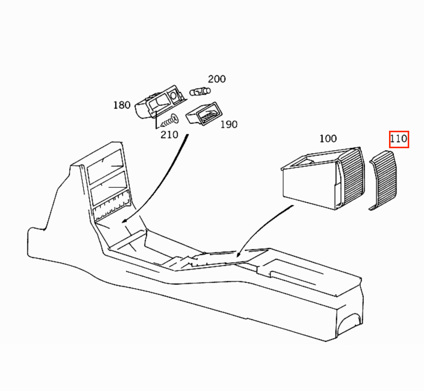 Mercedes R129 Storage Box Repare Kit Burl Walnut A1296830015