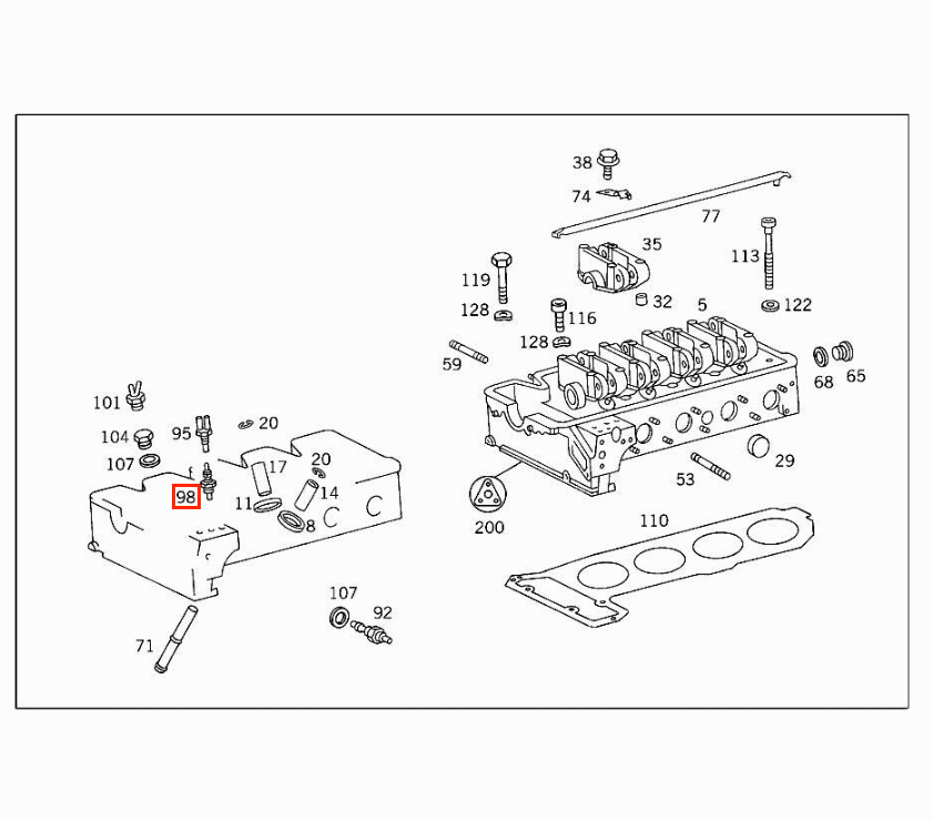 Mercedes R129 / W124 / W126 / W140 / W202 / W463 Temperature Sensor A0085424517 / 0085424517