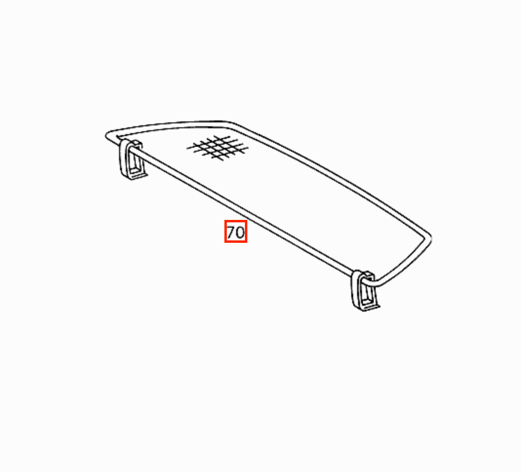 Mercedes R129 Wind Deflector Beige A1298600374
