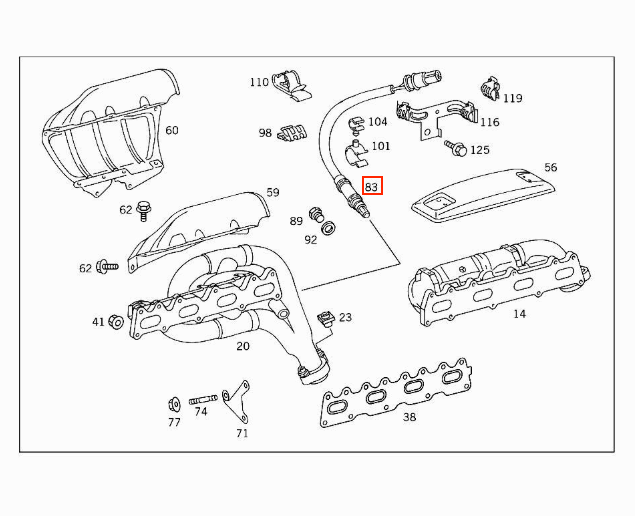 Mercedes R170 SLK / W124 / W202 / W203 / W210 Lambda Probe A0005409517 / A0015400417
