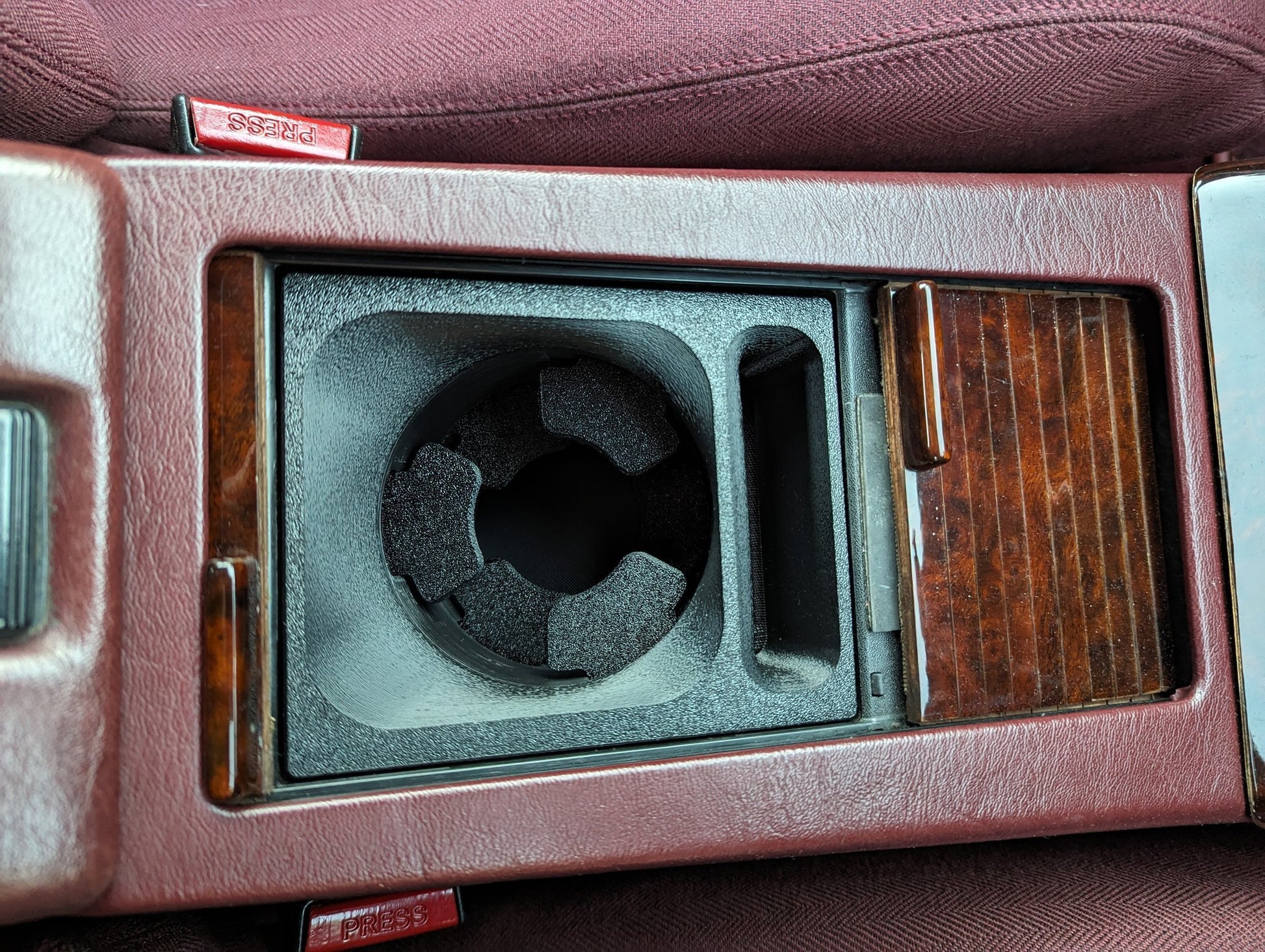Mercedes R129 SL Custom Cup Holder And Mobile Phone Holder - Cupholder Replacement for Center Console Storage Box