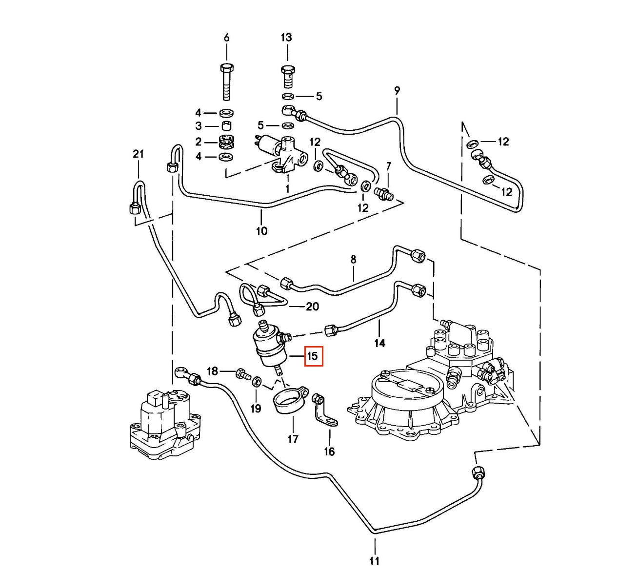 Mercedes W123 / W126 / W116 / R107 / W460 Fuel Pressure Regulator 0280161007 / 92811023102 / A0000780592