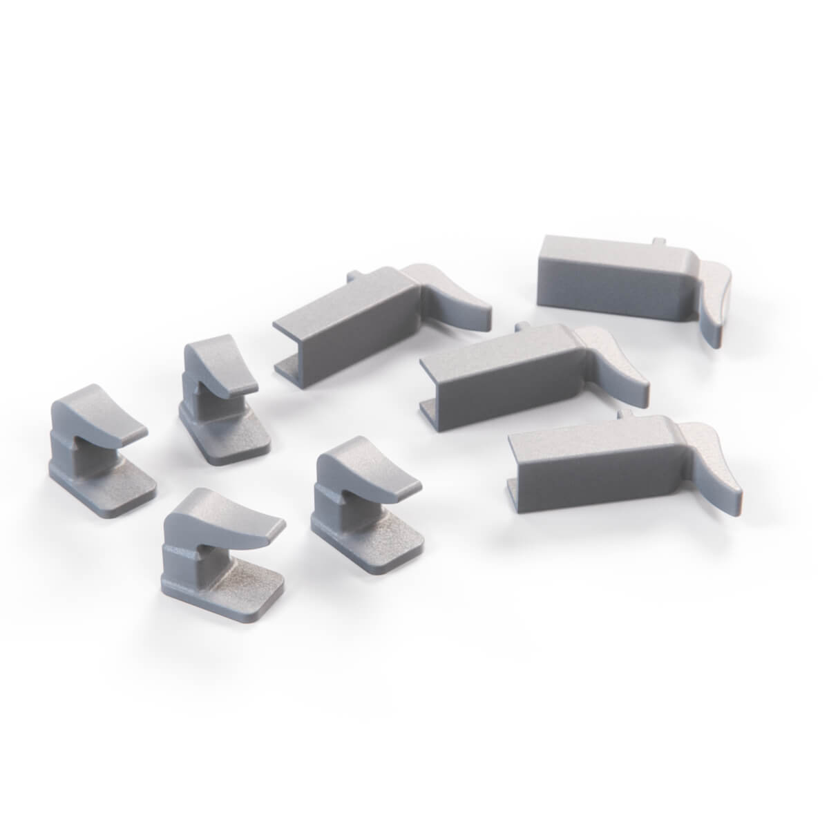 Mercedes W124 Door Handle Hook Repair Kit 8 Pieces Gray