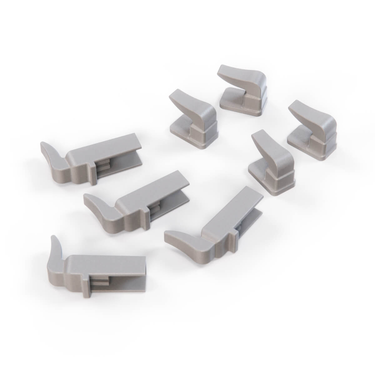 Mercedes W124 Door Handle Hook Repair Kit 8 Pieces Gray