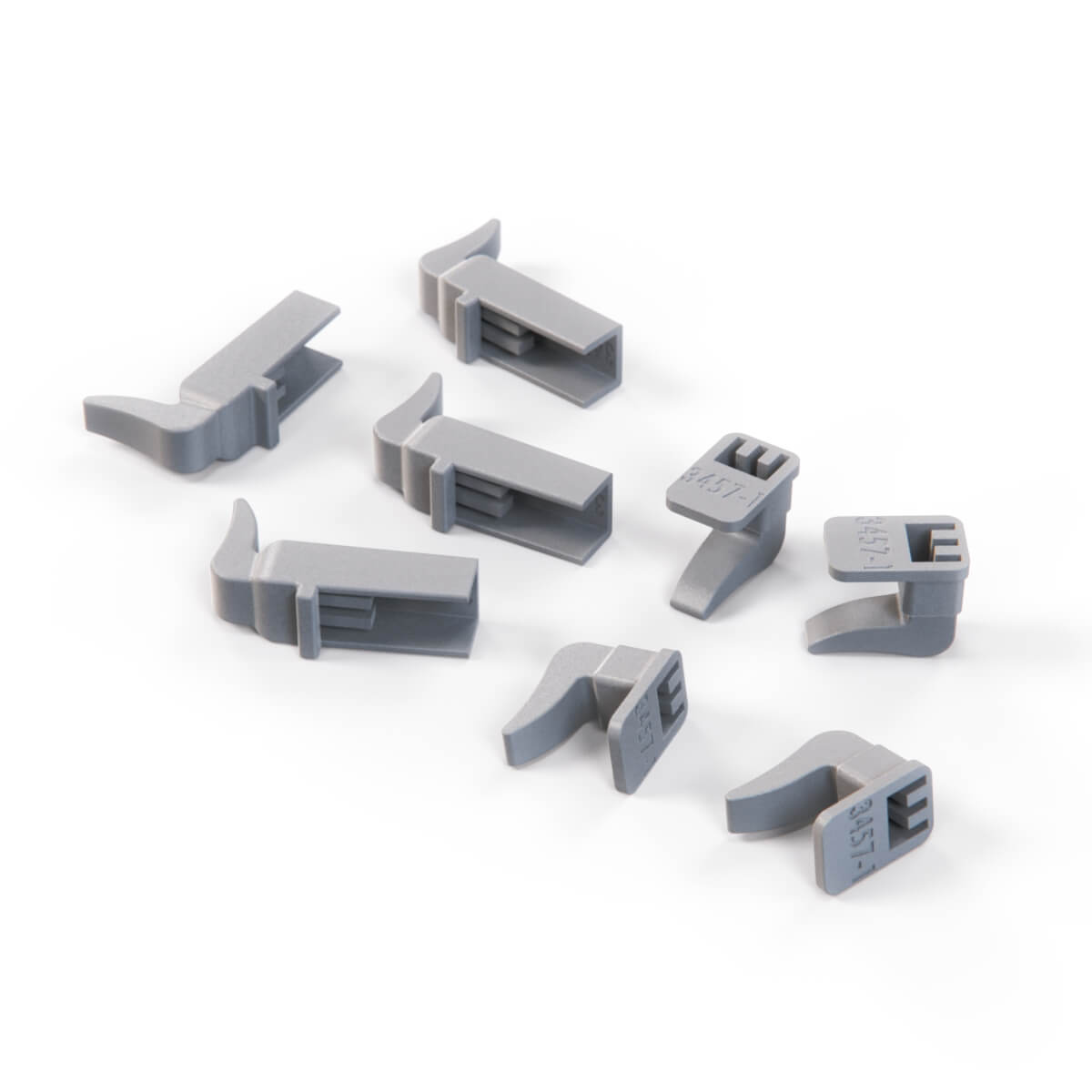 Mercedes W124 Door Handle Hook Repair Kit 8 Pieces Gray