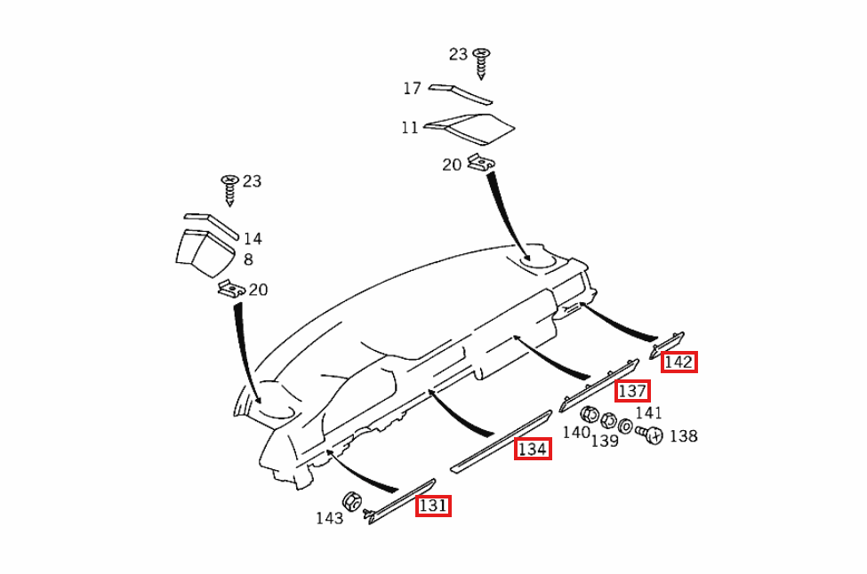 Mercedes W124 Set Of 4 Dashboard Wood Verkleidung Panels LHD Or RHD 4 Wood Type A1246802271 A1246805071 A1246805271 A1246802471