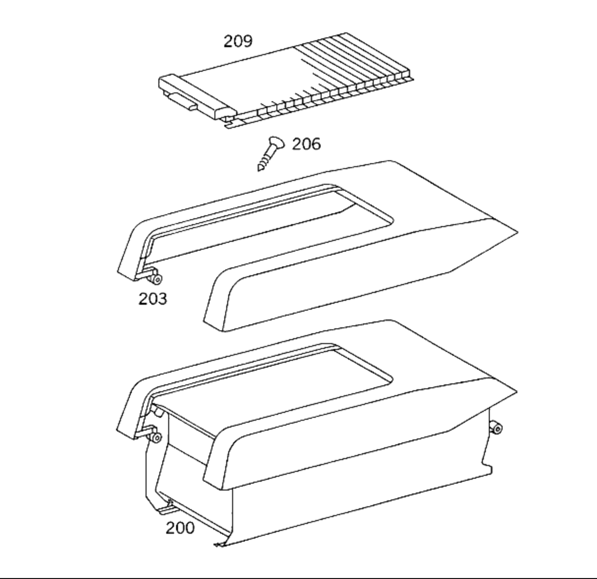 Mercedes W124 / W123 / W116 Center Console Storage Box A1246800852