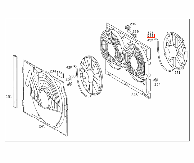Mercedes W124 / W126 Climate Fan A0005008593