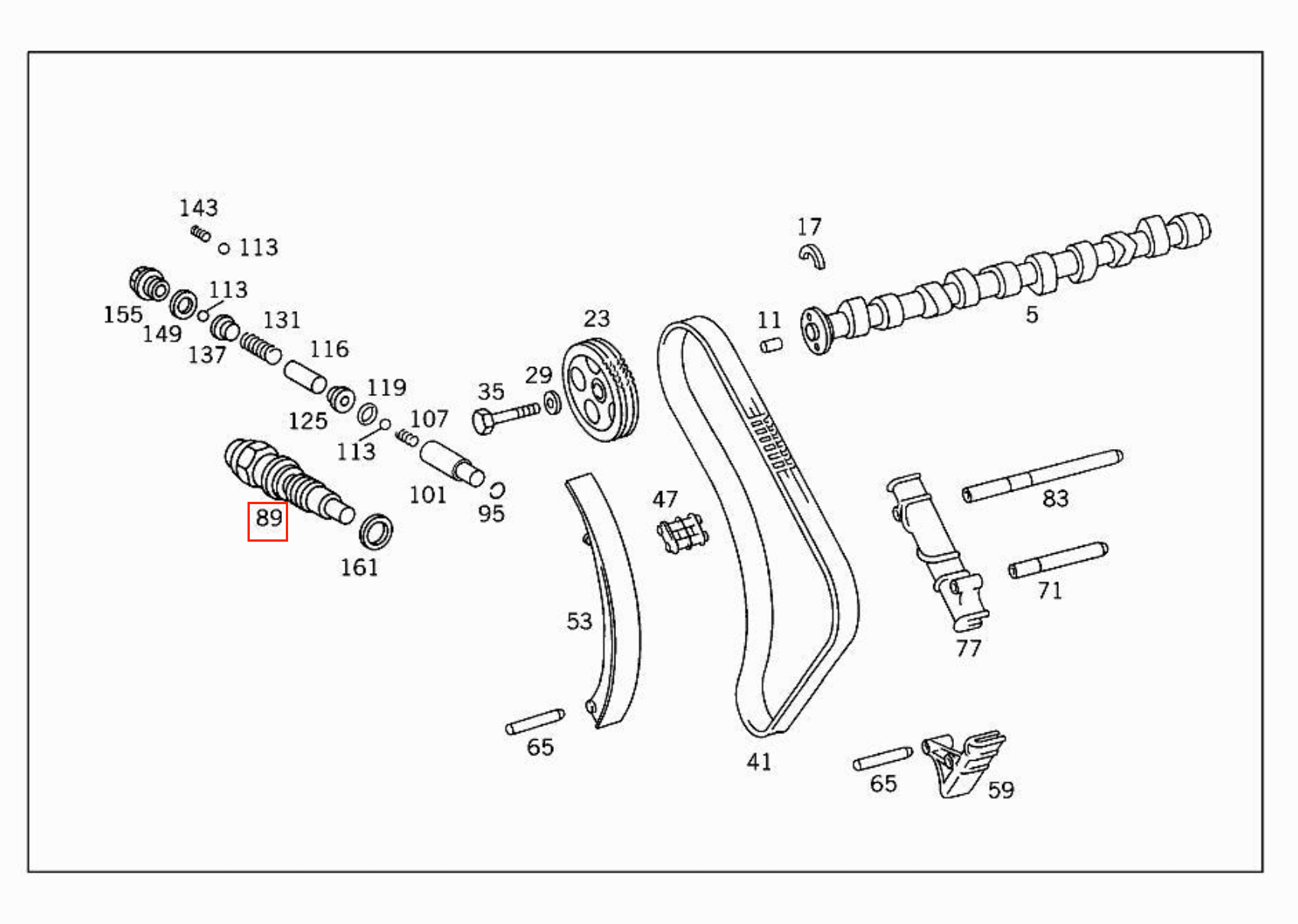 Mercedes W124 / W140 / W201 / W202 / W210 / W460 / W461 / W463 Timing Chain Tensioner for OM601 / OM602 / OM603 Diesel Engines