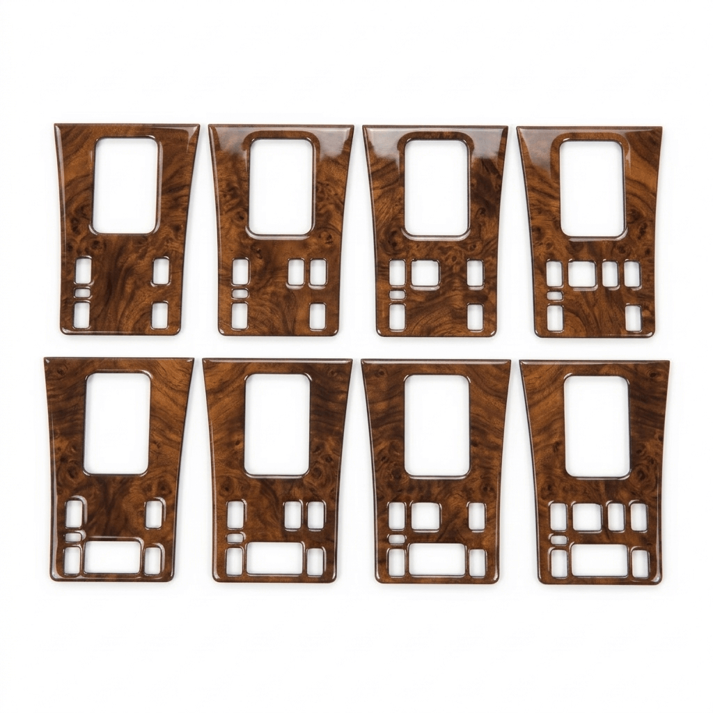 Mercedes W126 C126 SEC Center Console Abdeckung Wood All Versions Zebrano / Walnut A1266806575