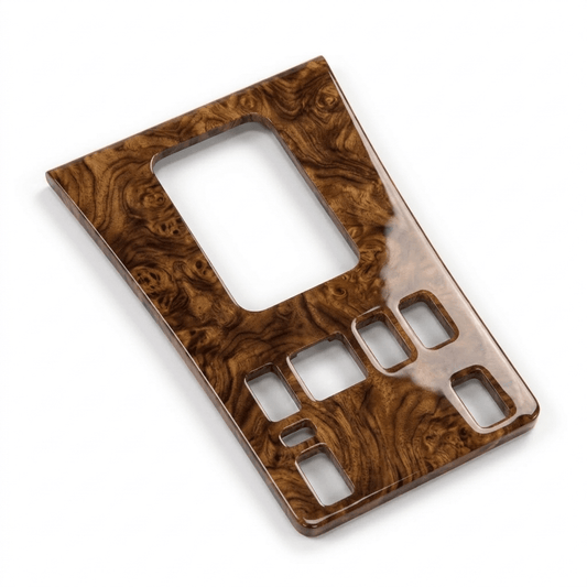Mercedes W126 C126 SEC Center Console Abdeckung Wood All Versions Zebrano / Walnut A1266806575