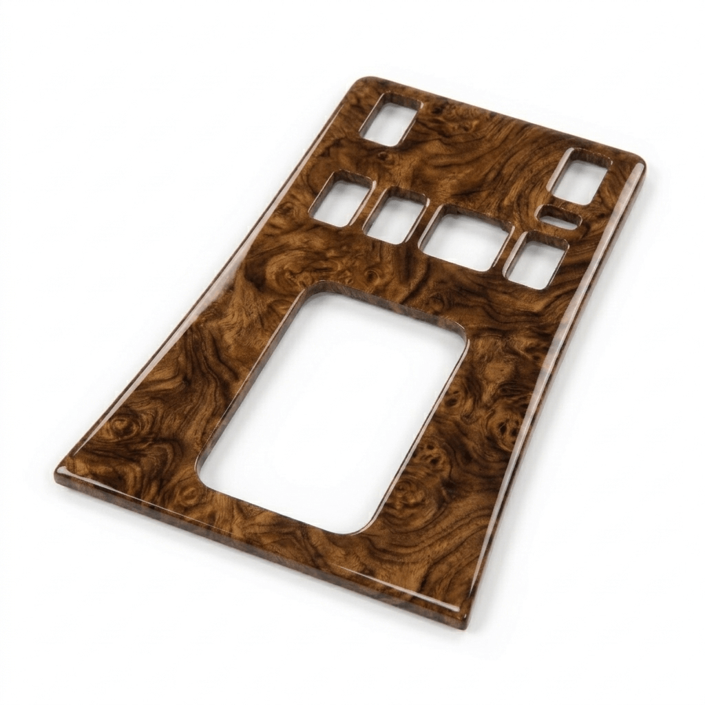 Mercedes W126 C126 SEC Center Console Abdeckung Wood All Versions Zebrano / Walnut A1266806575