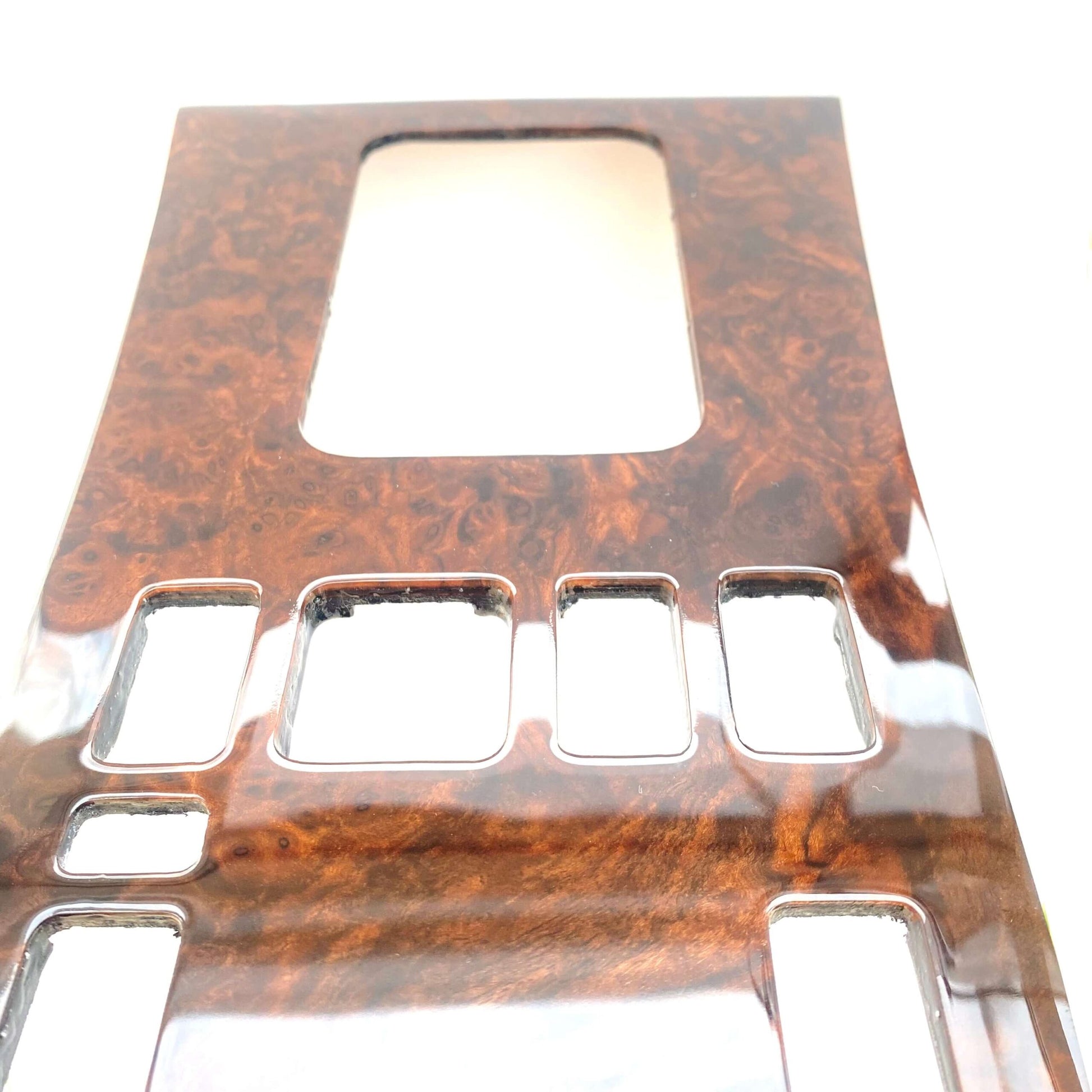 Mercedes W126 C126 SEC Center Console Abdeckung Wood All Versions Zebrano / Walnut A1266806575