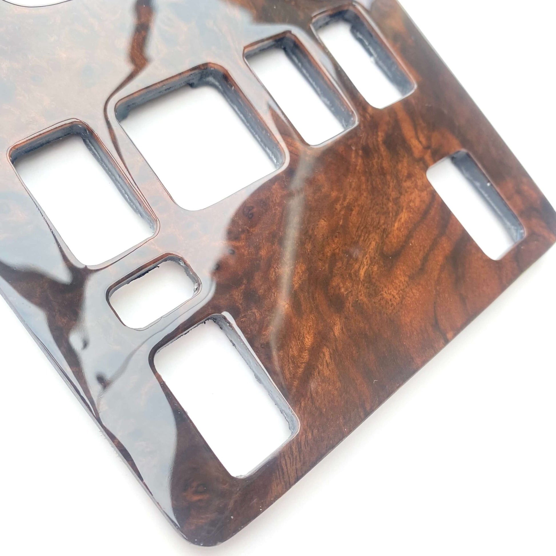 Mercedes W126 C126 SEC Center Console Abdeckung Wood All Versions Zebrano / Walnut A1266806575