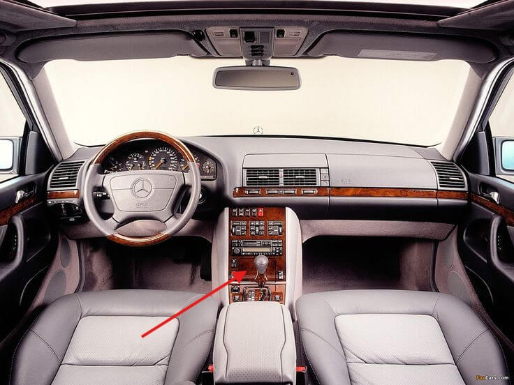 Mercedes W140 Center Console Ashtray Wood Abdeckung Wood Zebrano / Walnut A1408100229