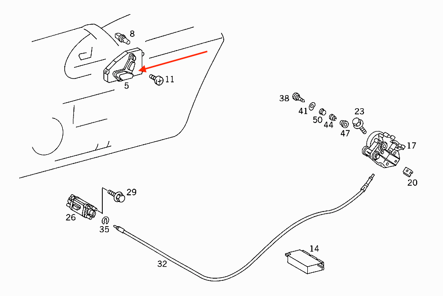 Mercedes W140 Seat Adjust Panel Switch Button schwarz A1408201410