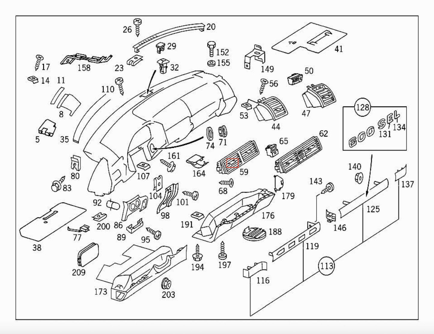 Mercedes W210 / W140 Air Conditioner Adjuster A1408300554