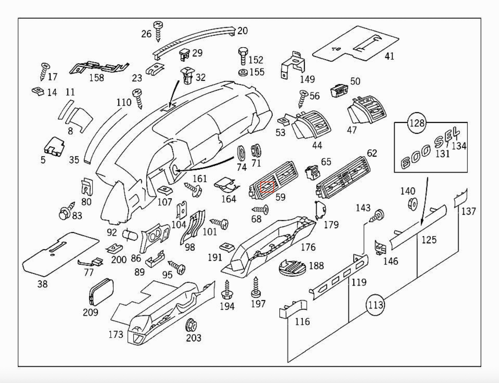 Mercedes W210 / W140 Air Conditioner Adjuster A1408300554