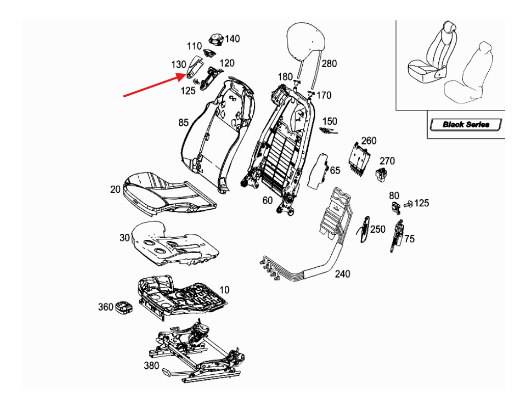 Mercedes SL R230 / W215 CL Front Seat Seat Belt Upper Verkleidung Abdeckung links/rechts A2159182530 / A2159182630