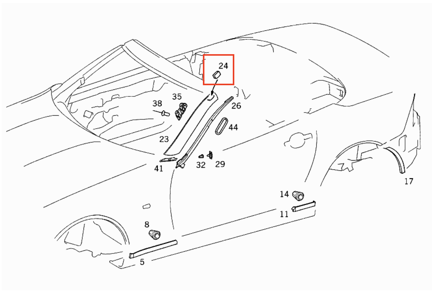 Mercedes R230 R170 R171 R230 Roof Rack Mount Abdeckkappe Verkleidung Set Of 2 Mercedes A1706980930&A1706981030