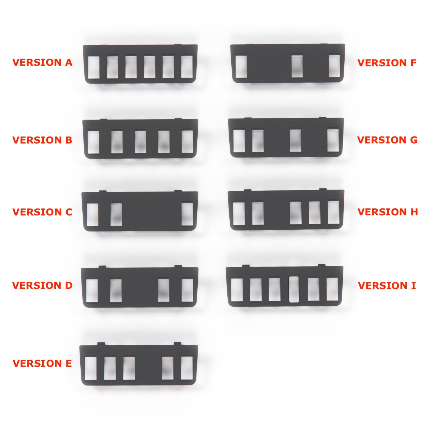 Mercedes W123 Switch Abdeckung Panel Frame 9 Versions schwarz A1236839936
