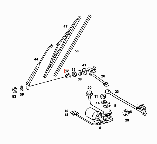 Mercedes W123 W123 Windshield Wiper Nut Abdeckkappe Set Of 2 schwarz A1238240072