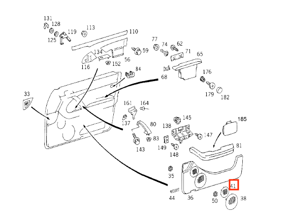 Mercedes W140 W140 Door Speaker Gitter Abdeckung Small links/rechts A1407270188 / A1407270288
