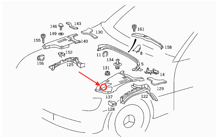 Mercedes W140 W140 Engine Abdeckung Panel schwarz Mercedes-Benz A1408211938